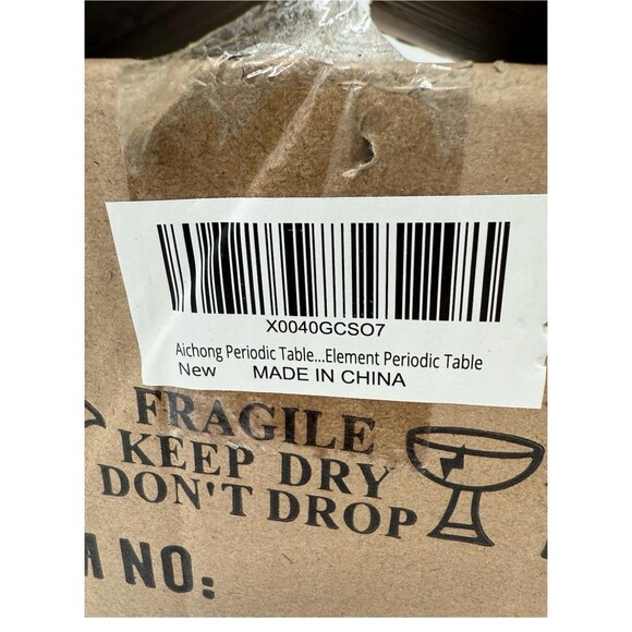 AICHONG Periodic Table LED Desk Lamp w 83 Real Elements in Acrylic Display Black - Picture 10 of 10